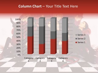 A Group Of People Sitting On Top Of A Checkered Floor PowerPoint Template