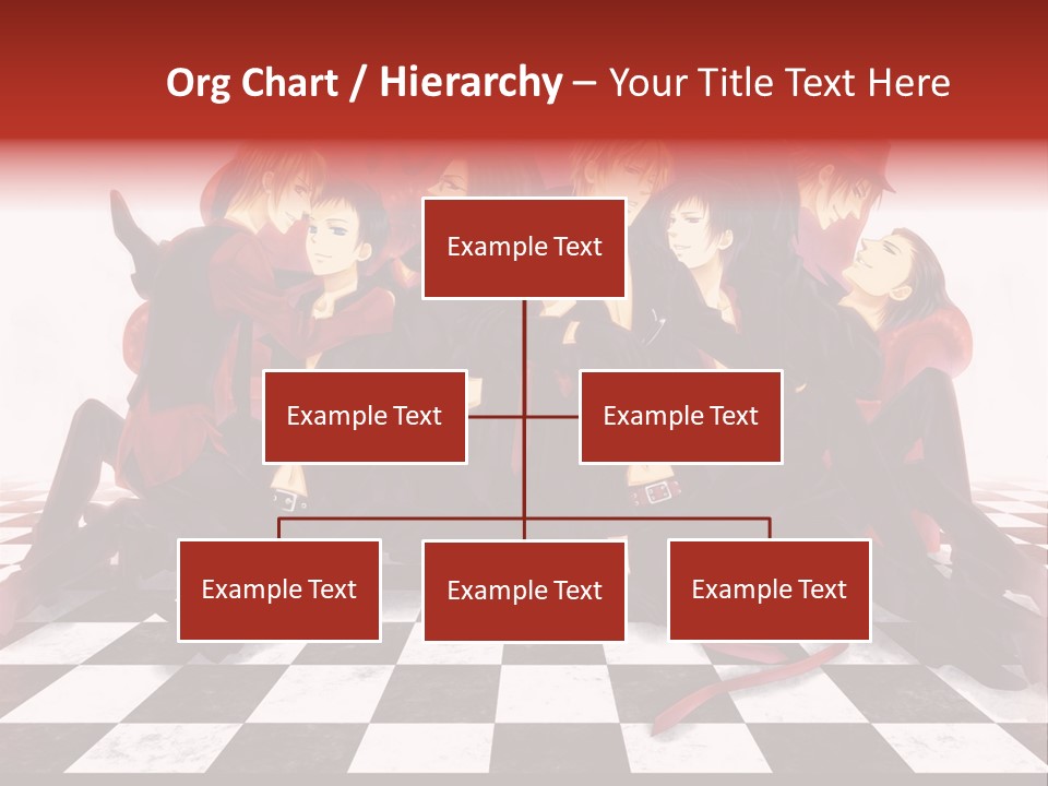 A Group Of People Sitting On Top Of A Checkered Floor PowerPoint Template