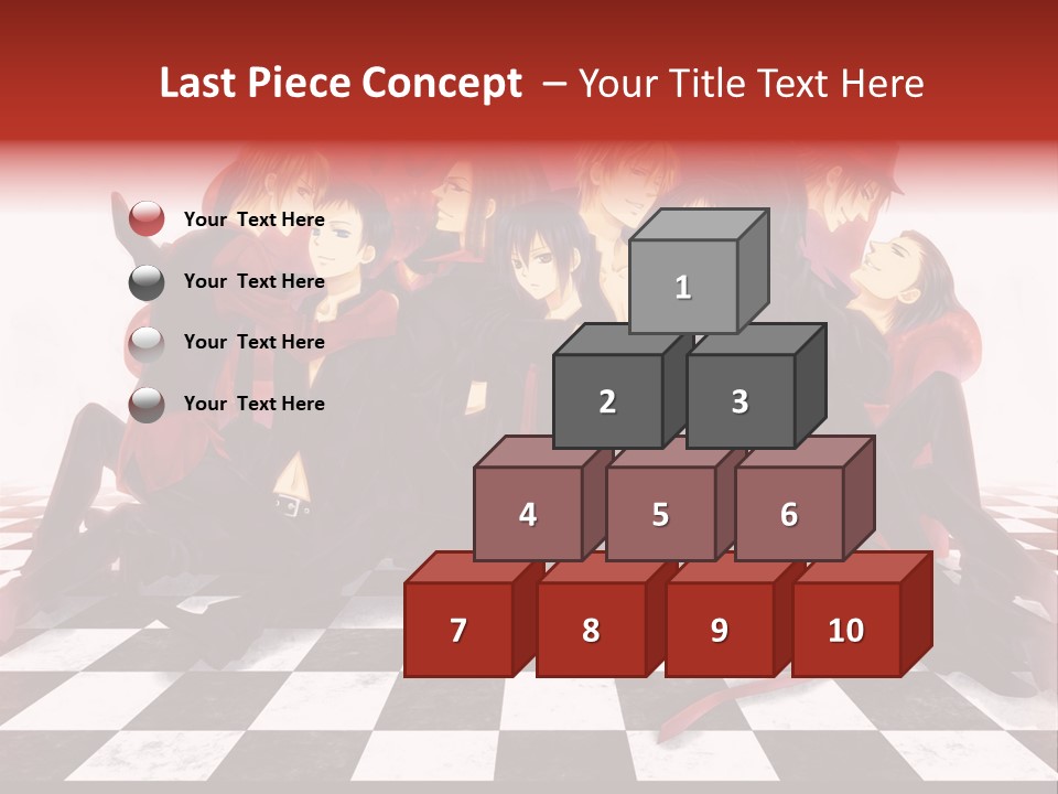 A Group Of People Sitting On Top Of A Checkered Floor PowerPoint Template