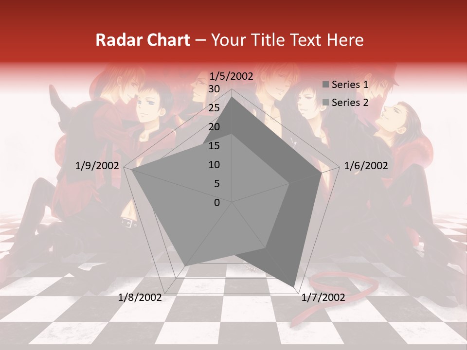 A Group Of People Sitting On Top Of A Checkered Floor PowerPoint Template