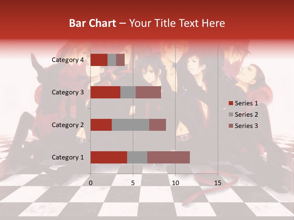 A Group Of People Sitting On Top Of A Checkered Floor PowerPoint Template
