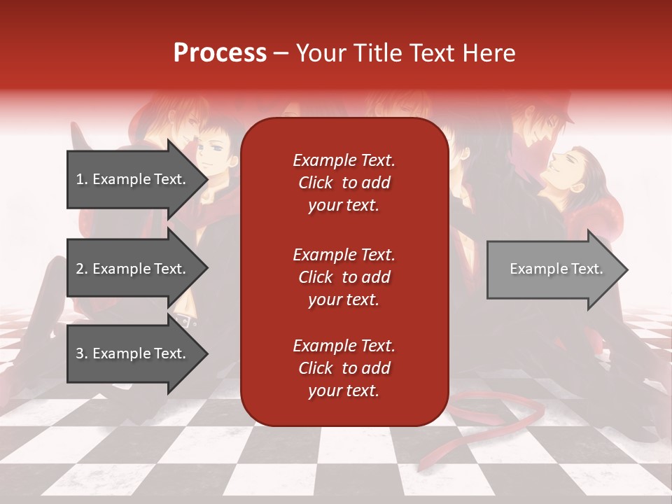 A Group Of People Sitting On Top Of A Checkered Floor PowerPoint Template