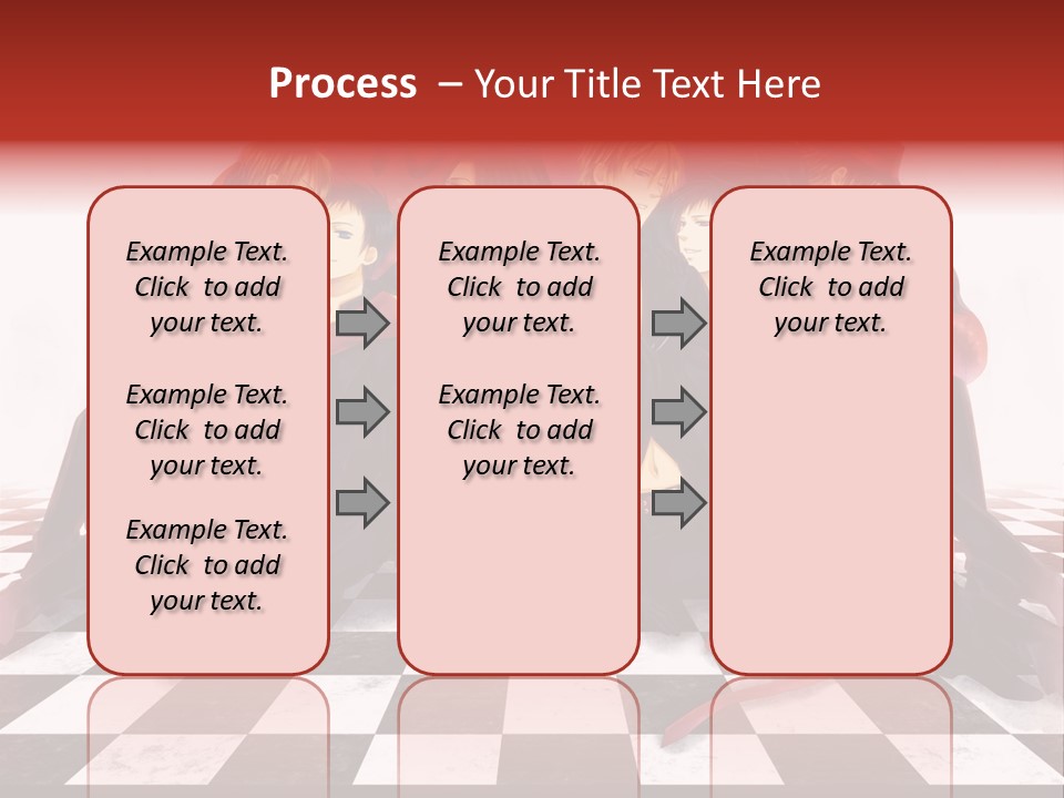 A Group Of People Sitting On Top Of A Checkered Floor PowerPoint Template