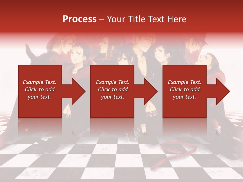 A Group Of People Sitting On Top Of A Checkered Floor PowerPoint Template