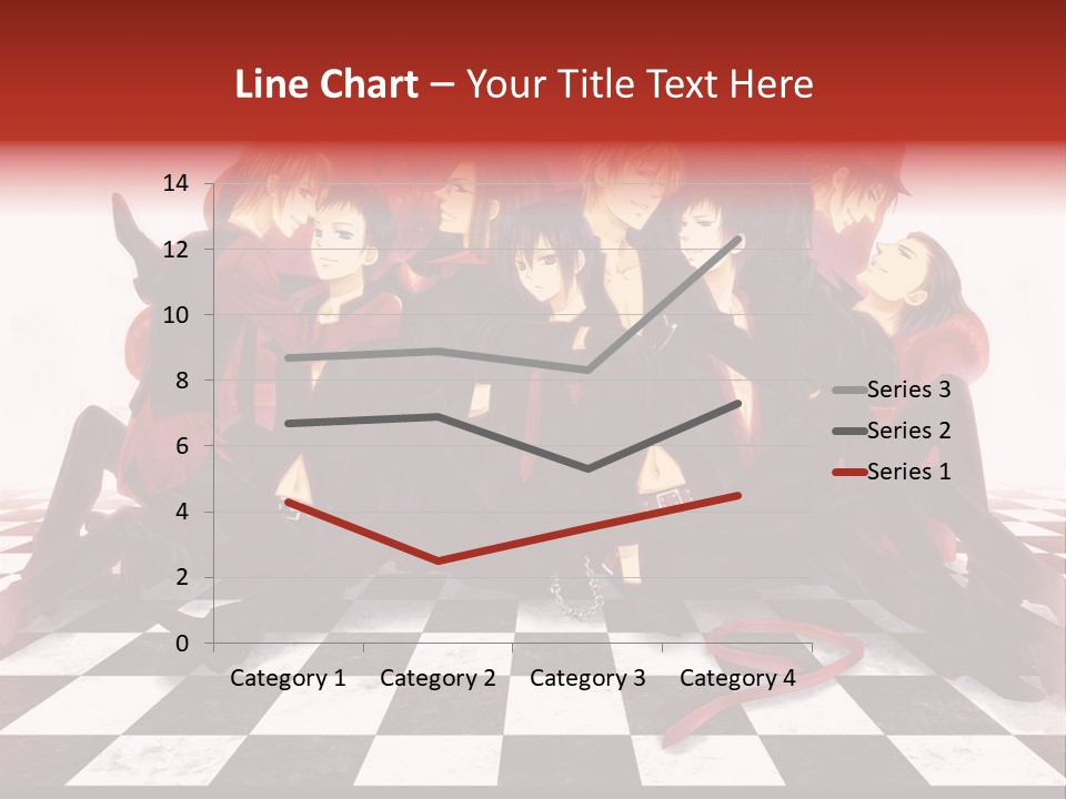 A Group Of People Sitting On Top Of A Checkered Floor PowerPoint Template