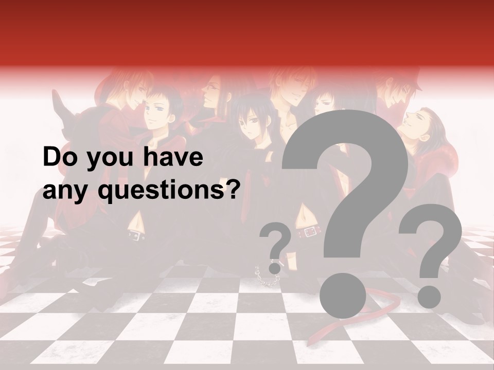A Group Of People Sitting On Top Of A Checkered Floor PowerPoint Template