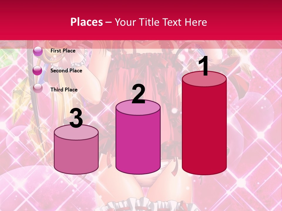 A Girl In A Pink Dress With A Hat On Her Head PowerPoint Template