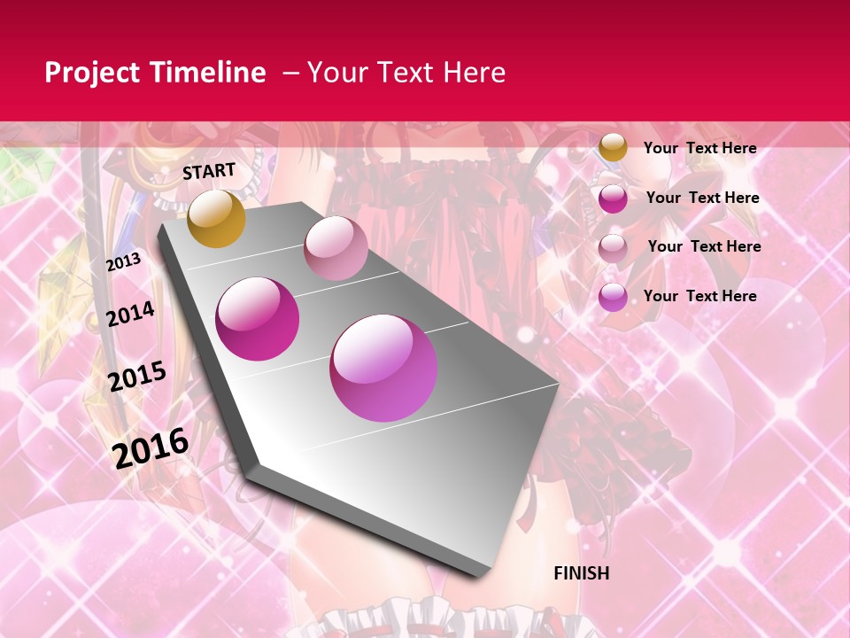 A Girl In A Pink Dress With A Hat On Her Head PowerPoint Template