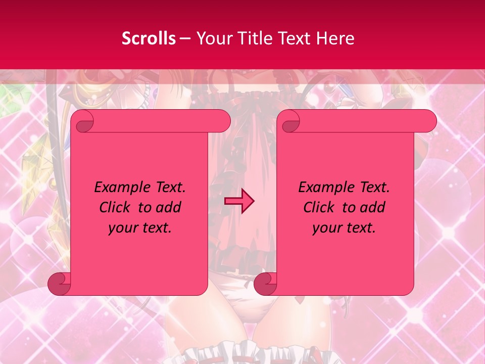 A Girl In A Pink Dress With A Hat On Her Head PowerPoint Template