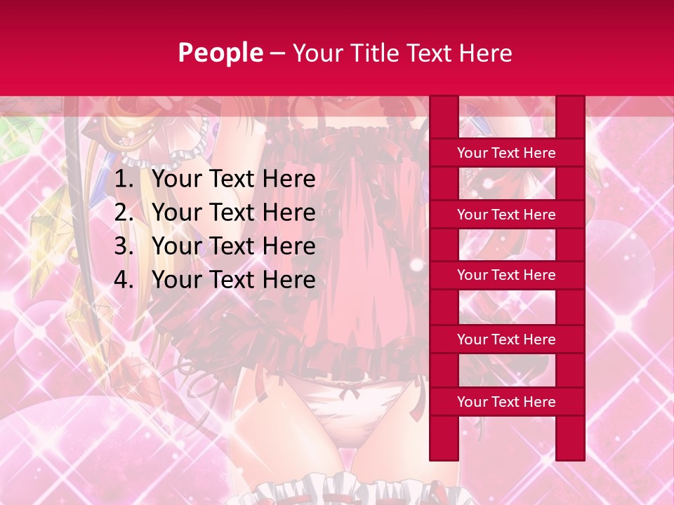 A Girl In A Pink Dress With A Hat On Her Head PowerPoint Template