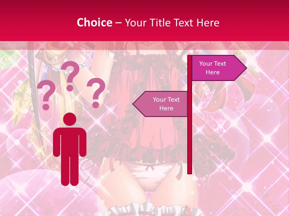 A Girl In A Pink Dress With A Hat On Her Head PowerPoint Template