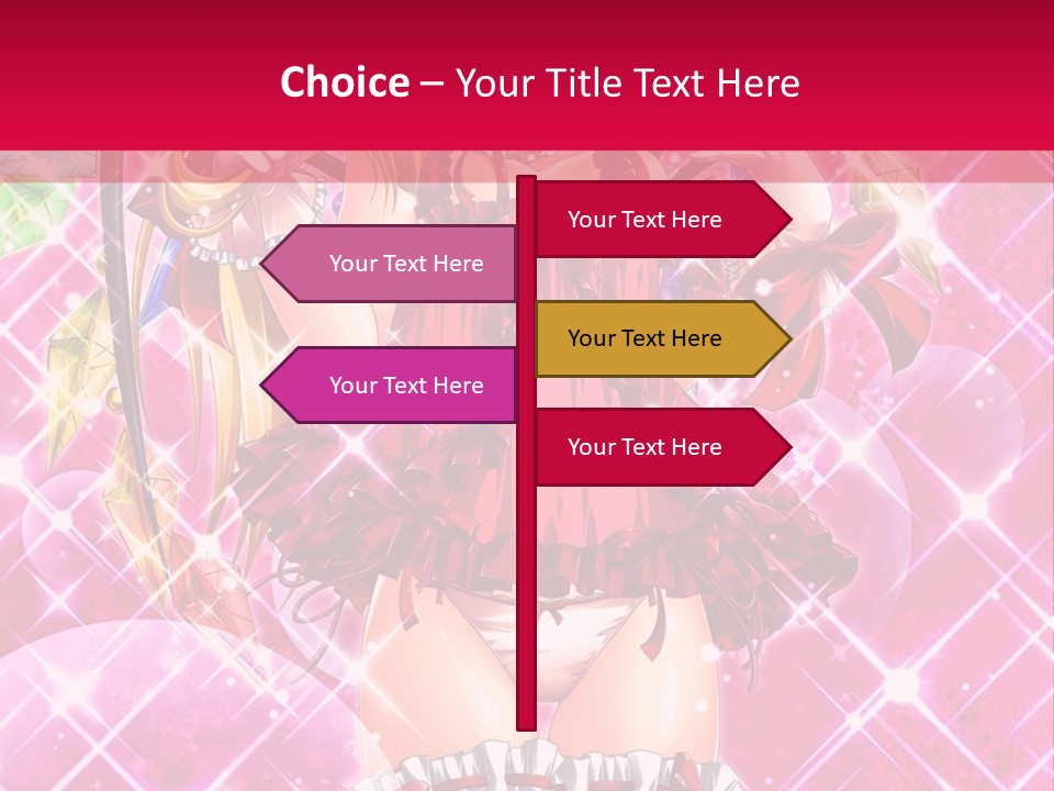 A Girl In A Pink Dress With A Hat On Her Head PowerPoint Template