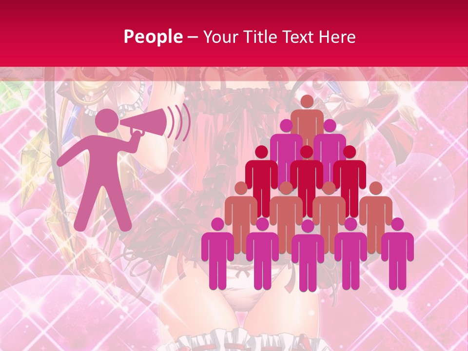 A Girl In A Pink Dress With A Hat On Her Head PowerPoint Template