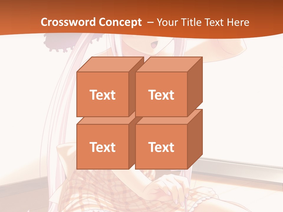 A Woman Sitting On The Floor With A Hat On Her Head PowerPoint Template