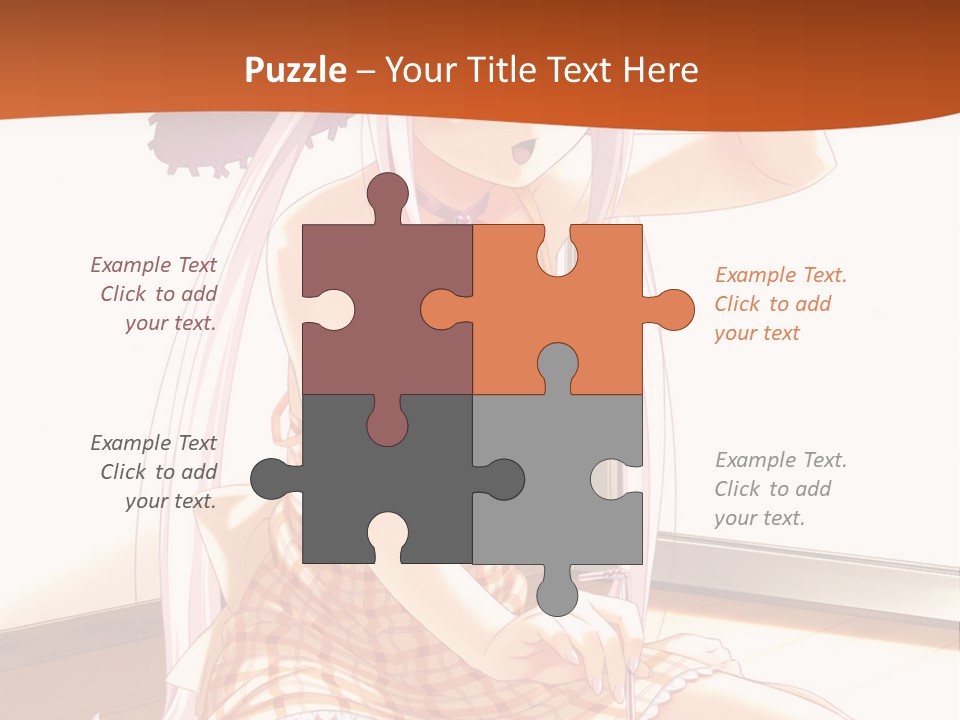 A Woman Sitting On The Floor With A Hat On Her Head PowerPoint Template