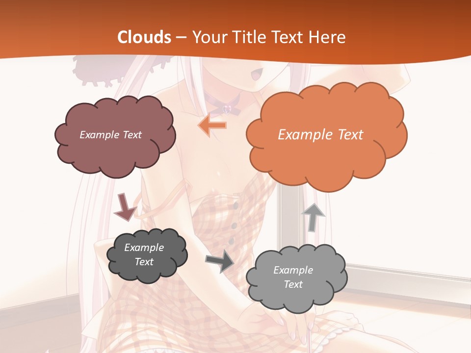 A Woman Sitting On The Floor With A Hat On Her Head PowerPoint Template