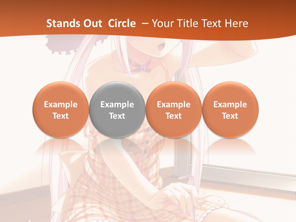 A Woman Sitting On The Floor With A Hat On Her Head PowerPoint Template