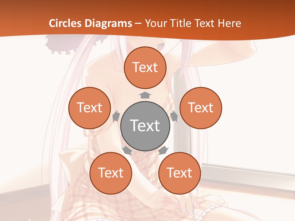 A Woman Sitting On The Floor With A Hat On Her Head PowerPoint Template