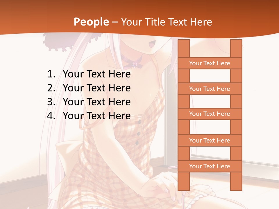 A Woman Sitting On The Floor With A Hat On Her Head PowerPoint Template