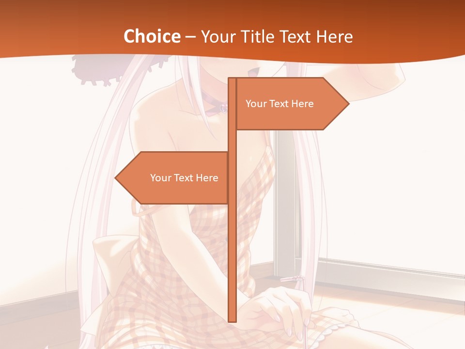 A Woman Sitting On The Floor With A Hat On Her Head PowerPoint Template