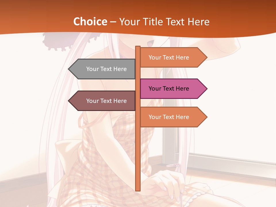 A Woman Sitting On The Floor With A Hat On Her Head PowerPoint Template