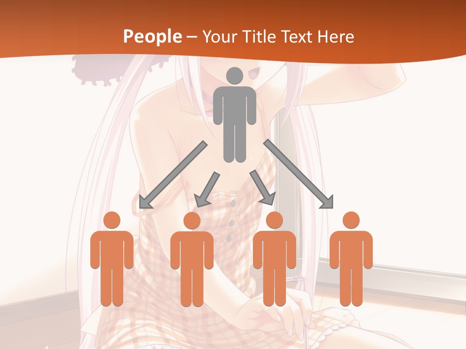 A Woman Sitting On The Floor With A Hat On Her Head PowerPoint Template