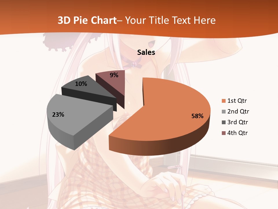 A Woman Sitting On The Floor With A Hat On Her Head PowerPoint Template