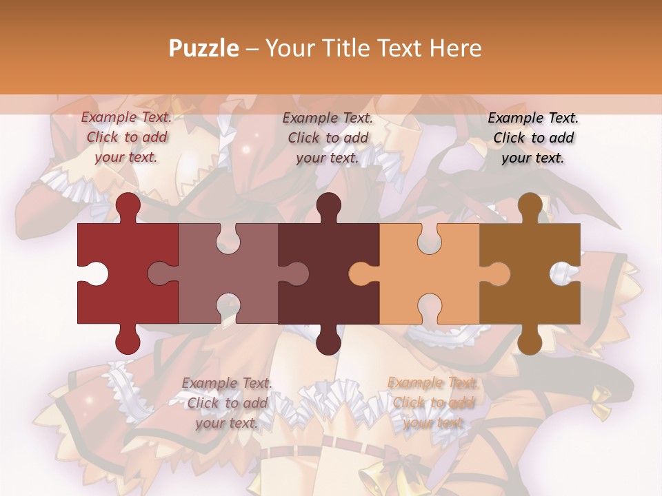 A Woman In A Red Dress With A Horn In Her Hand PowerPoint Template