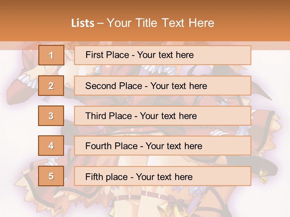 A Woman In A Red Dress With A Horn In Her Hand PowerPoint Template