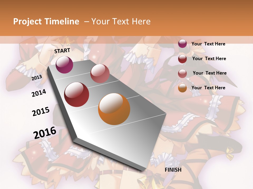 A Woman In A Red Dress With A Horn In Her Hand PowerPoint Template