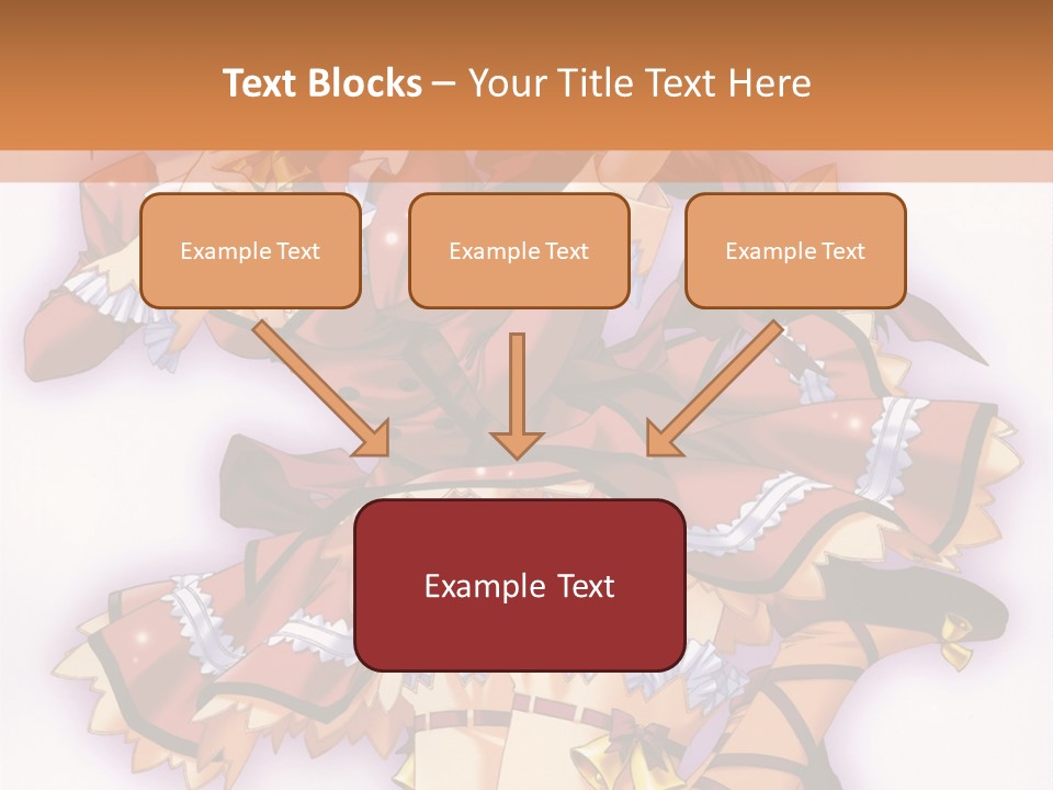 A Woman In A Red Dress With A Horn In Her Hand PowerPoint Template