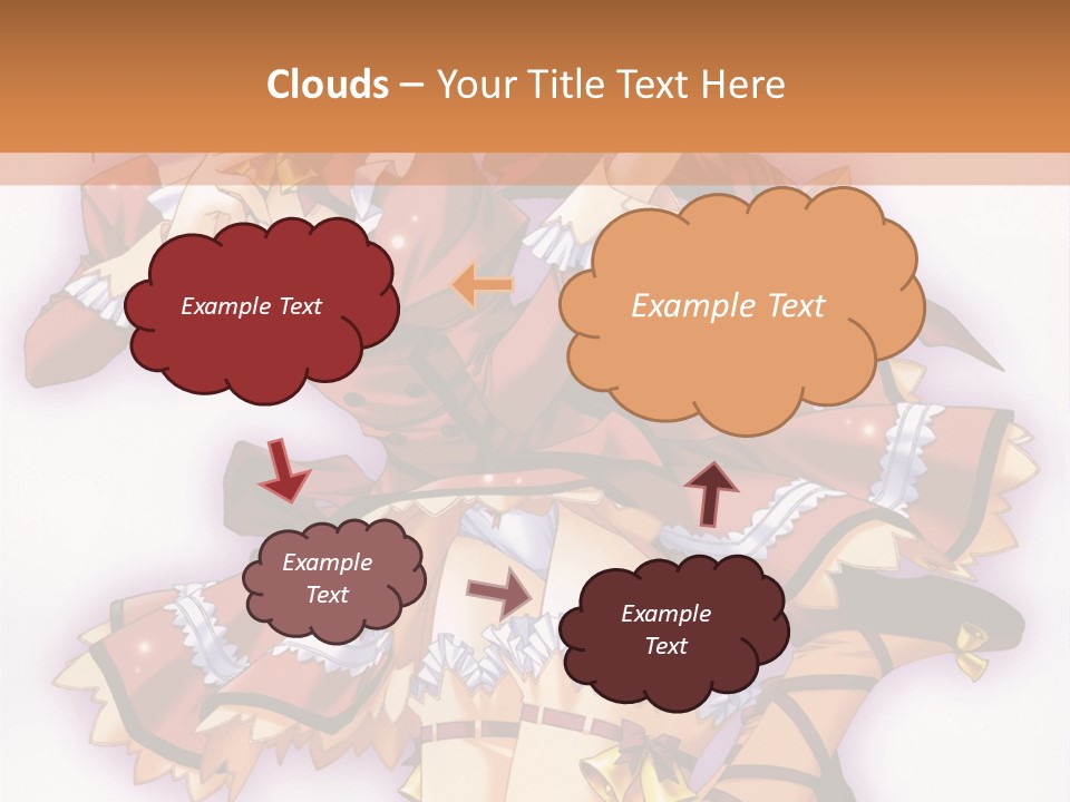 A Woman In A Red Dress With A Horn In Her Hand PowerPoint Template