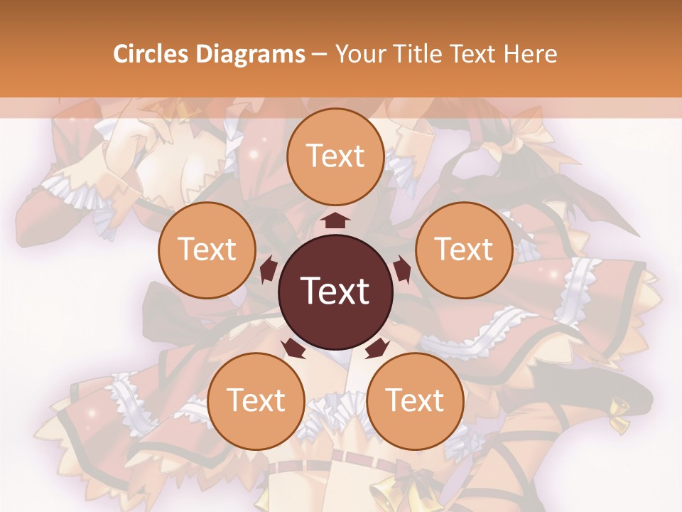 A Woman In A Red Dress With A Horn In Her Hand PowerPoint Template