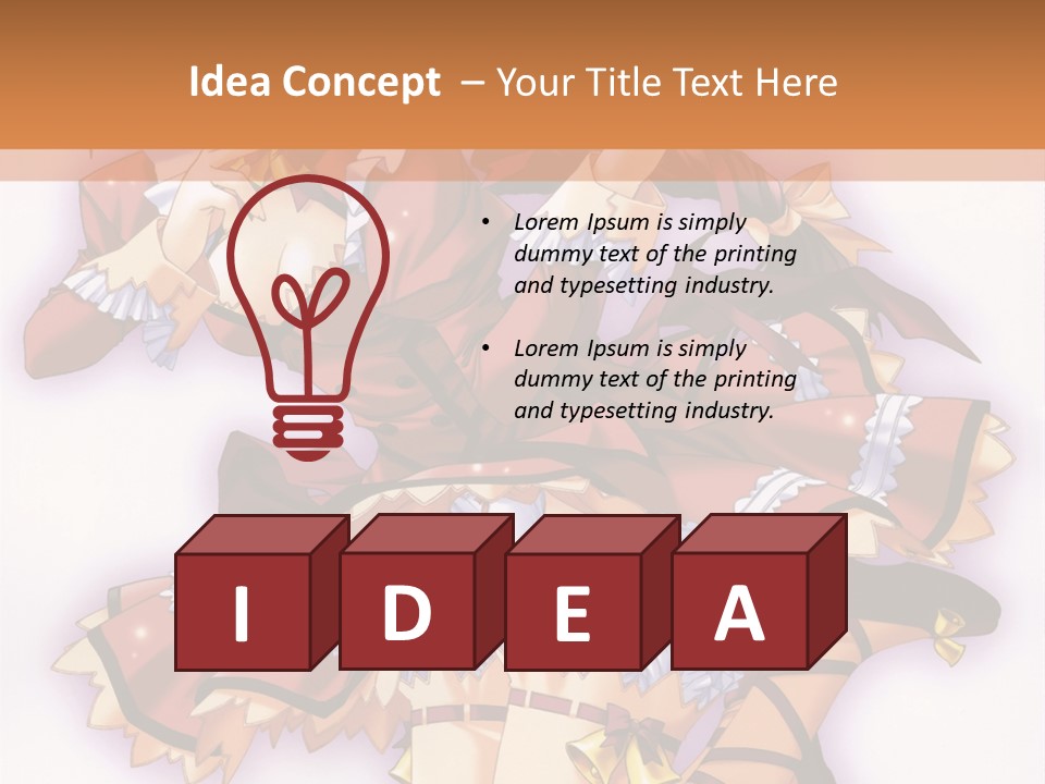 A Woman In A Red Dress With A Horn In Her Hand PowerPoint Template