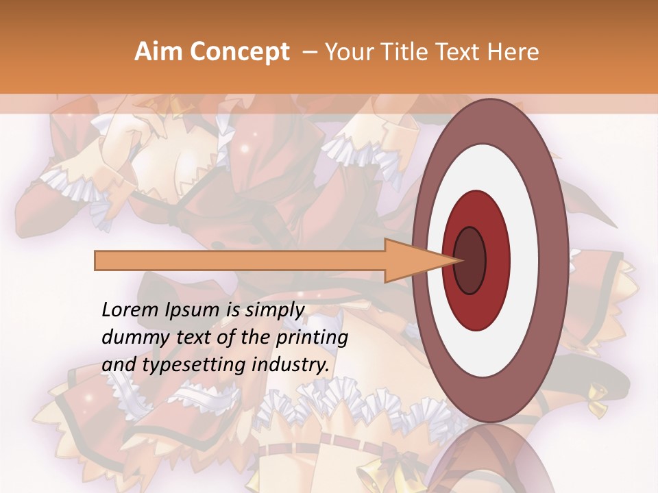 A Woman In A Red Dress With A Horn In Her Hand PowerPoint Template