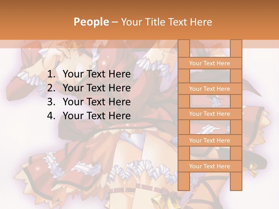 A Woman In A Red Dress With A Horn In Her Hand PowerPoint Template