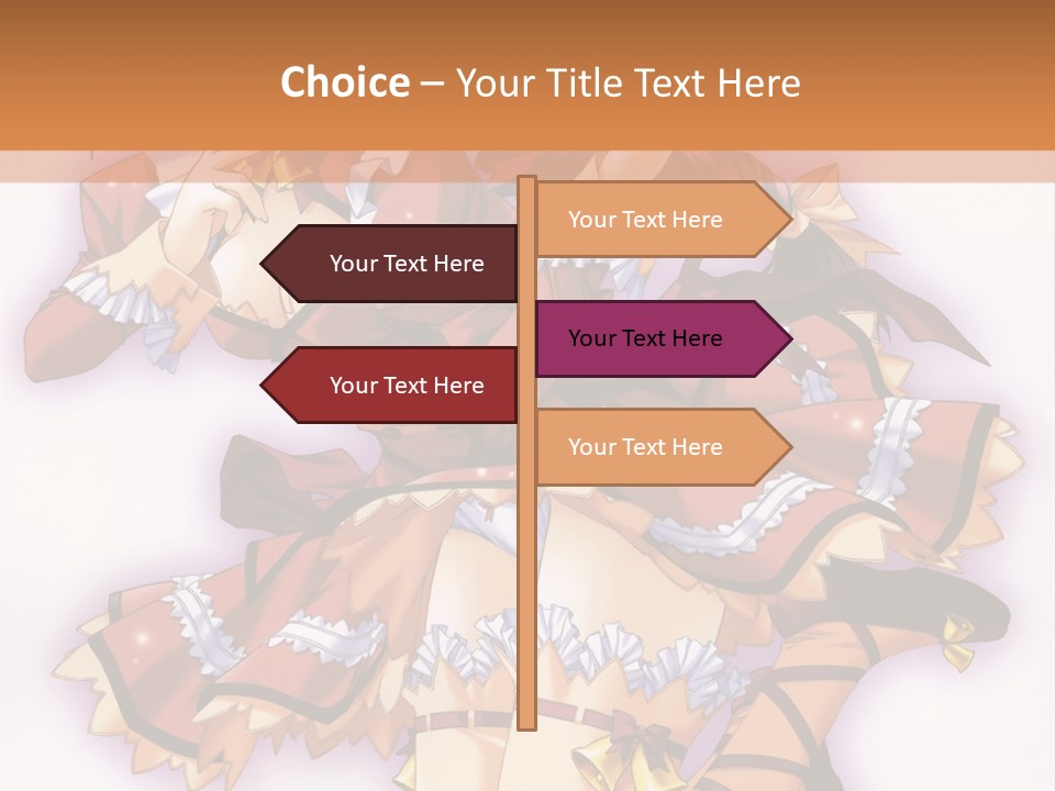 A Woman In A Red Dress With A Horn In Her Hand PowerPoint Template