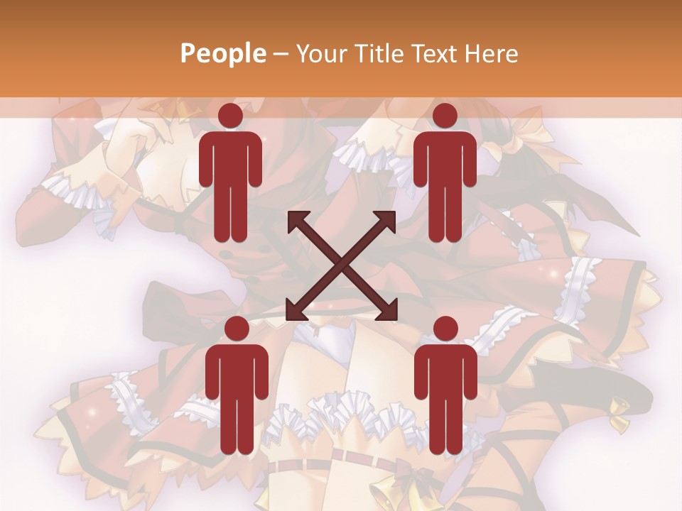 A Woman In A Red Dress With A Horn In Her Hand PowerPoint Template