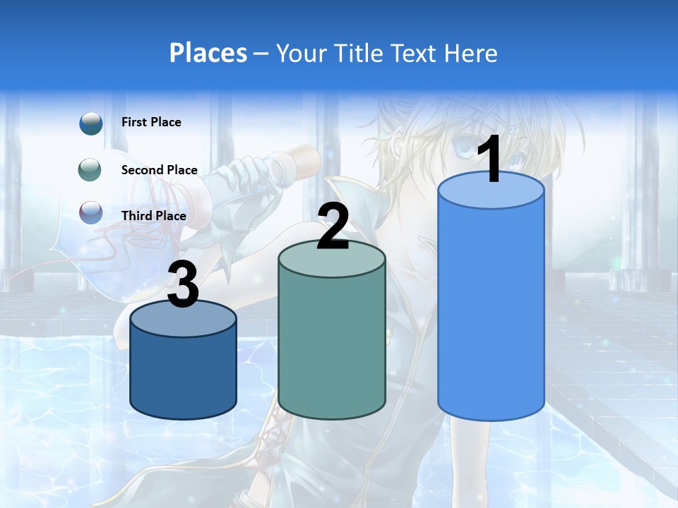 A Man In A Blue Dress Holding A Tennis Racquet PowerPoint Template