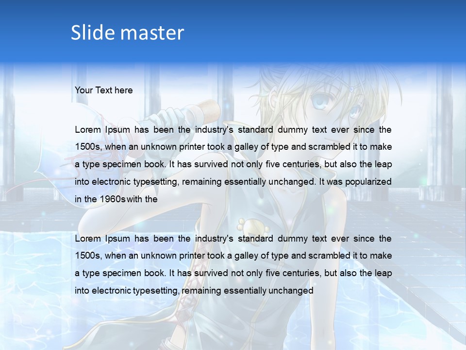 A Man In A Blue Dress Holding A Tennis Racquet PowerPoint Template