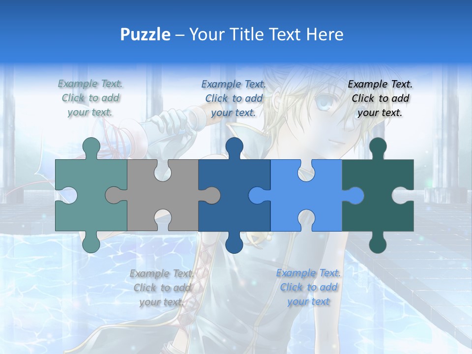 A Man In A Blue Dress Holding A Tennis Racquet PowerPoint Template