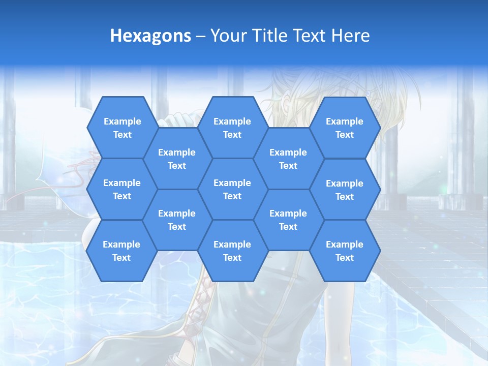 A Man In A Blue Dress Holding A Tennis Racquet PowerPoint Template