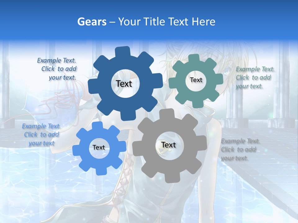 A Man In A Blue Dress Holding A Tennis Racquet PowerPoint Template