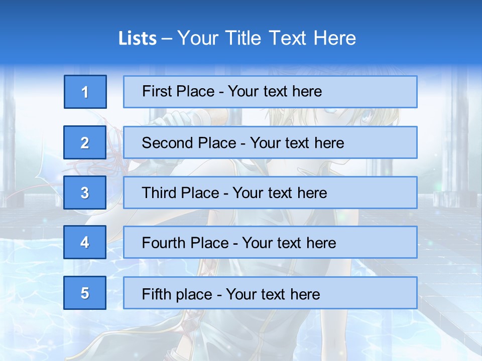 A Man In A Blue Dress Holding A Tennis Racquet PowerPoint Template