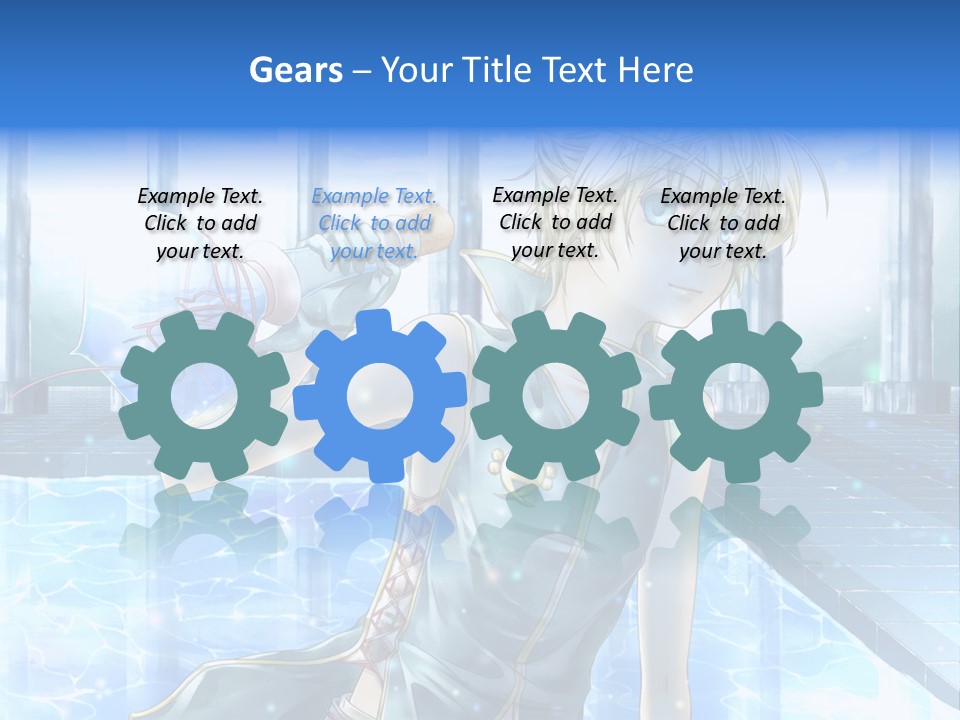 A Man In A Blue Dress Holding A Tennis Racquet PowerPoint Template