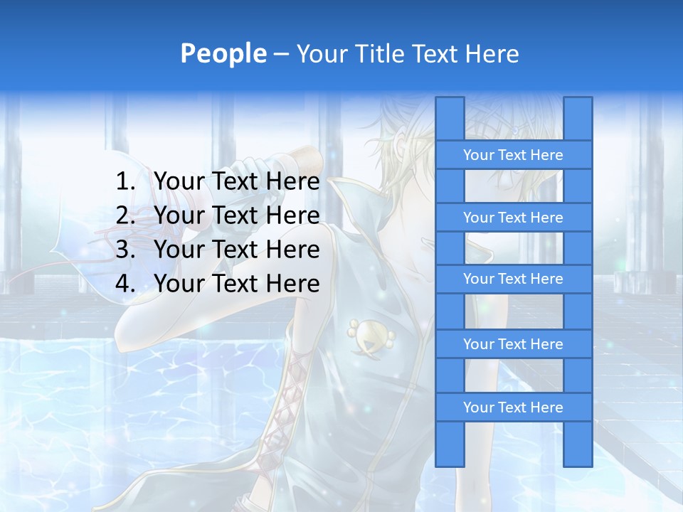 A Man In A Blue Dress Holding A Tennis Racquet PowerPoint Template