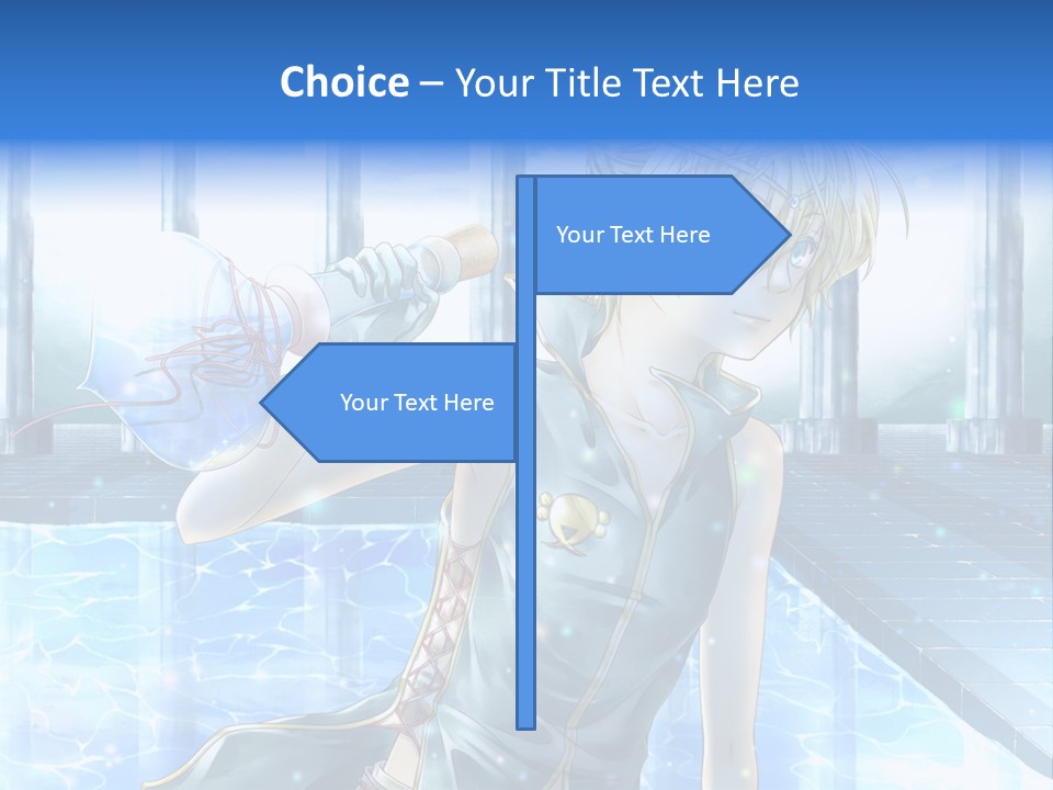 A Man In A Blue Dress Holding A Tennis Racquet PowerPoint Template