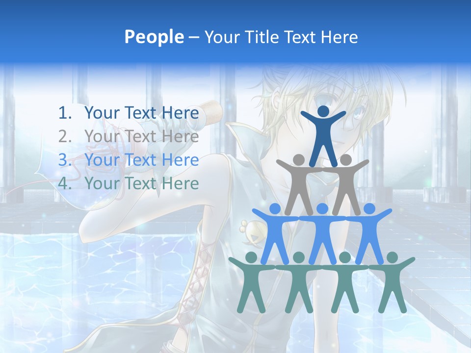 A Man In A Blue Dress Holding A Tennis Racquet PowerPoint Template