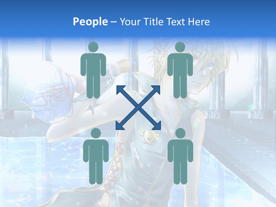 A Man In A Blue Dress Holding A Tennis Racquet PowerPoint Template