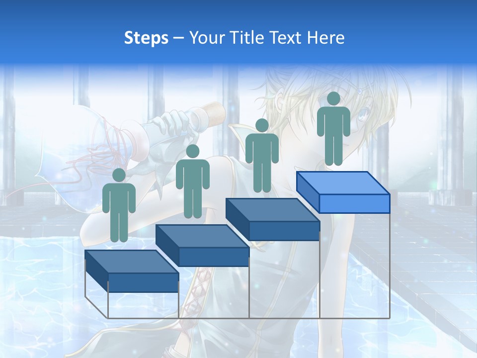 A Man In A Blue Dress Holding A Tennis Racquet PowerPoint Template